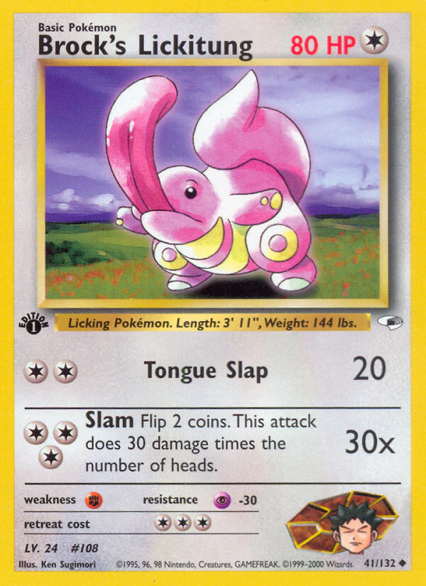 Brock's Lickitung (41/132) [Gym Heroes 1st Edition] | L.A. Mood Comics and Games