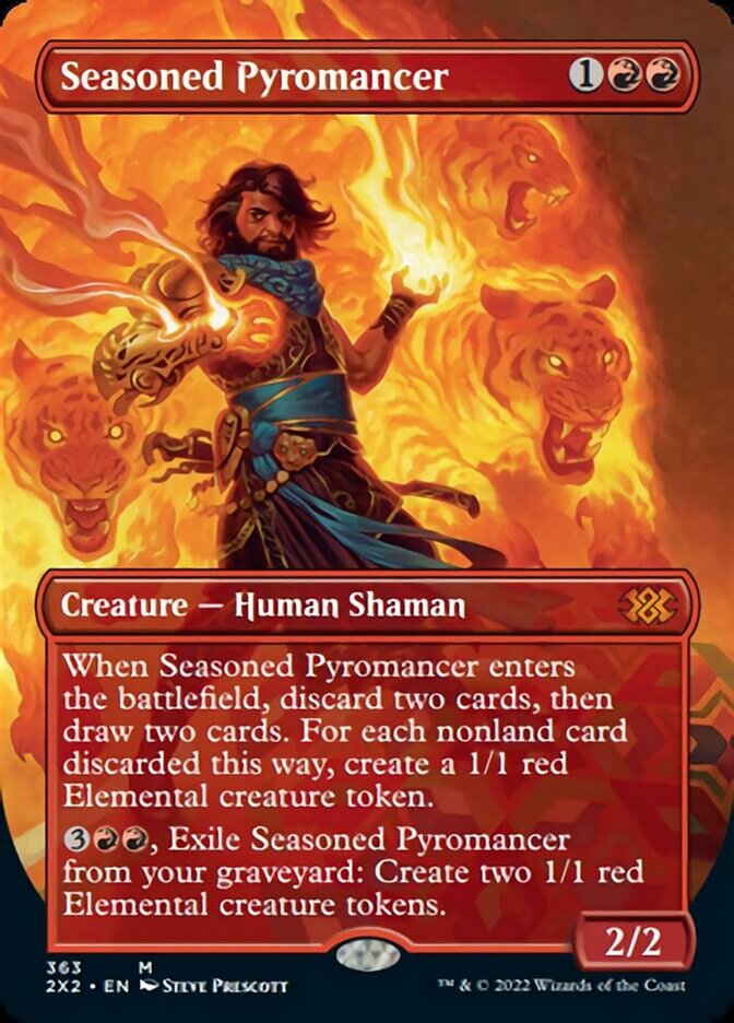 Seasoned Pyromancer (Borderless Alternate Art) [Double Masters 2022] | L.A. Mood Comics and Games