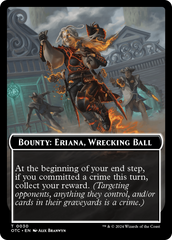 Bounty: Eriana, Wrecking Ball // Bounty Rules Double-Sided Token [Outlaws of Thunder Junction Commander Tokens] | L.A. Mood Comics and Games