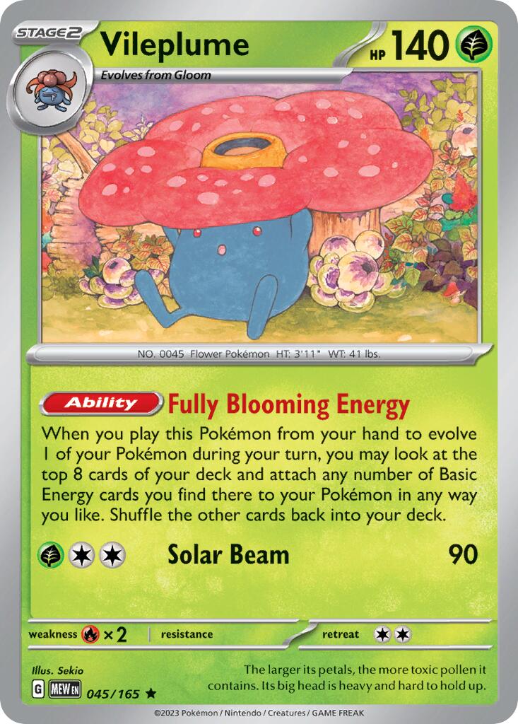 Vileplume (045/165) (Theme Deck Exclusive) [Scarlet & Violet 151] | L.A. Mood Comics and Games