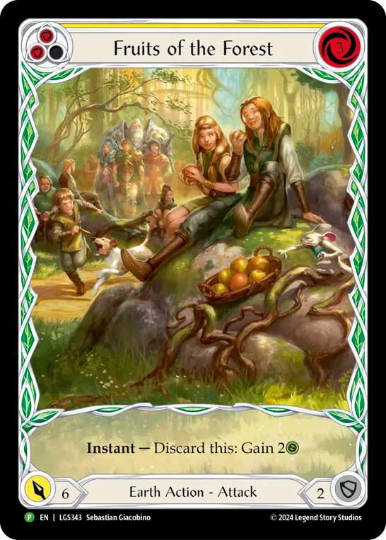 Fruits of the Forest (Yellow) [LGS343] (Promo)  Rainbow Foil | L.A. Mood Comics and Games