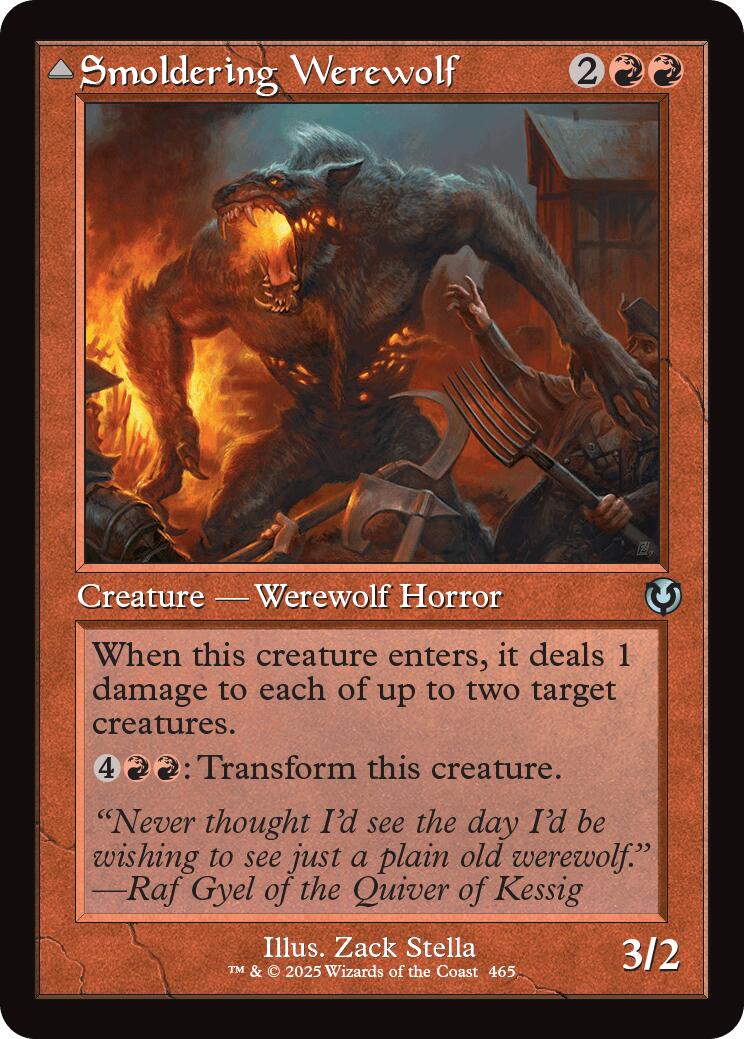 Smoldering Werewolf // Erupting Dreadwolf (Retro Frame) [Innistrad Remastered] | L.A. Mood Comics and Games