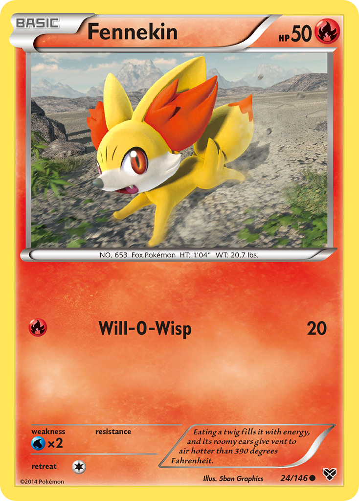 Fennekin (24/146) [XY: Base Set] | L.A. Mood Comics and Games