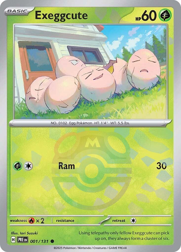 Exeggcute (001/131) (Master Ball Pattern) [Scarlet & Violet: Prismatic Evolutions] | L.A. Mood Comics and Games