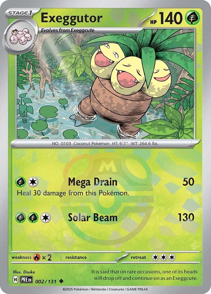 Exeggutor (002/131) (Master Ball Pattern) [Scarlet & Violet: Prismatic Evolutions] | L.A. Mood Comics and Games