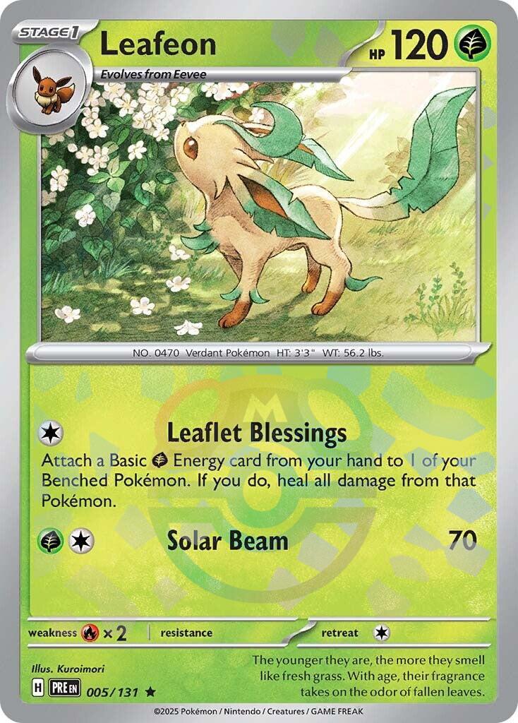 Leafeon (005/131) (Master Ball Pattern) [Scarlet & Violet: Prismatic Evolutions] | L.A. Mood Comics and Games