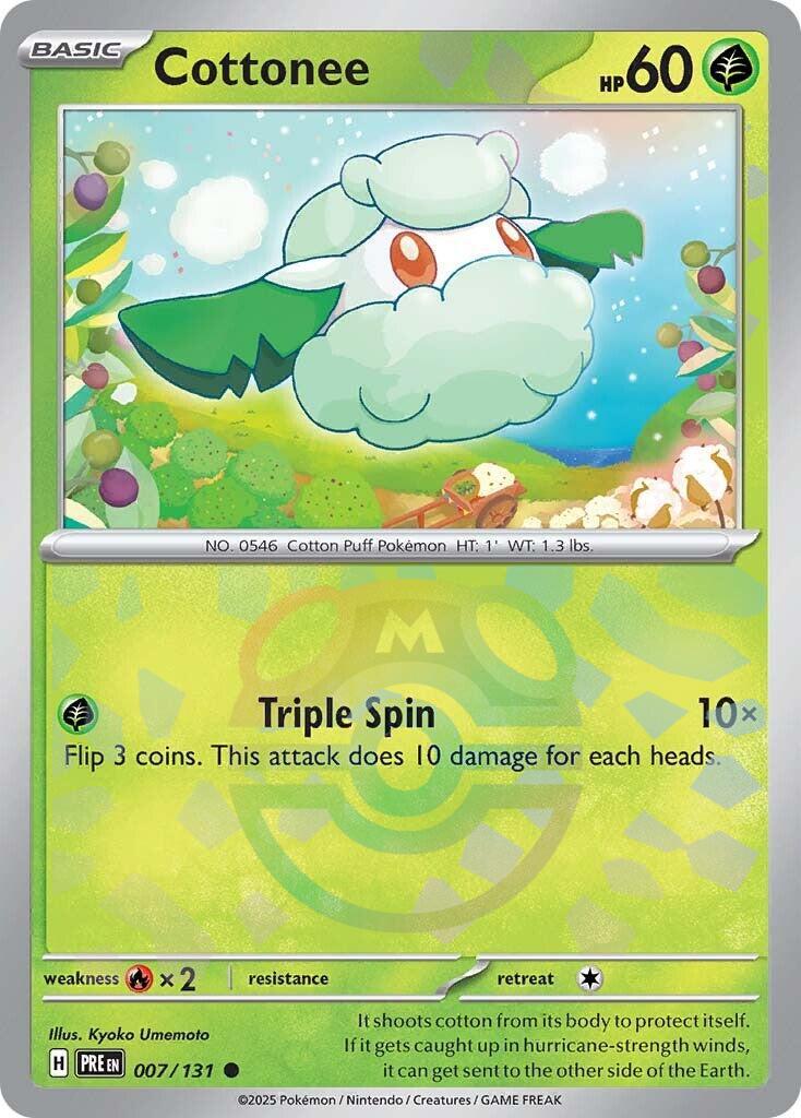 Cottonee (007/131) (Master Ball Pattern) [Scarlet & Violet: Prismatic Evolutions] | L.A. Mood Comics and Games