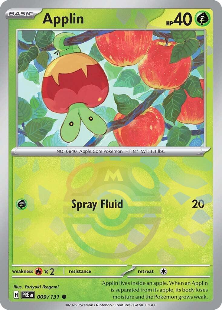 Applin (009/131) (Master Ball Pattern) [Scarlet & Violet: Prismatic Evolutions] | L.A. Mood Comics and Games