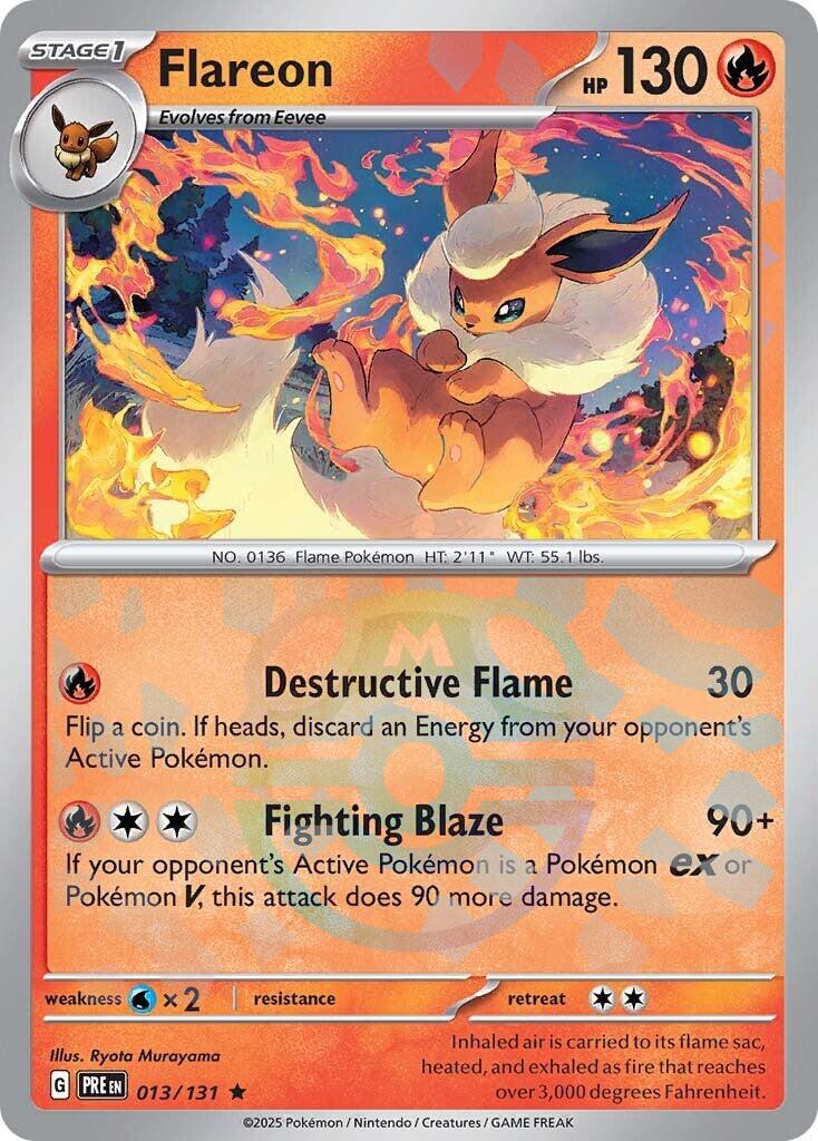 Flareon (013/131) (Master Ball Pattern) [Scarlet & Violet: Prismatic Evolutions] | L.A. Mood Comics and Games