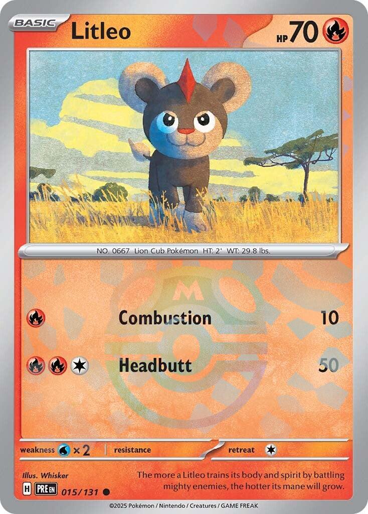 Litleo (015/131) (Master Ball Pattern) [Scarlet & Violet: Prismatic Evolutions] | L.A. Mood Comics and Games