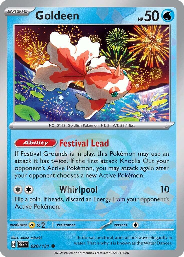Goldeen (020/131) (Master Ball Pattern) [Scarlet & Violet: Prismatic Evolutions] | L.A. Mood Comics and Games