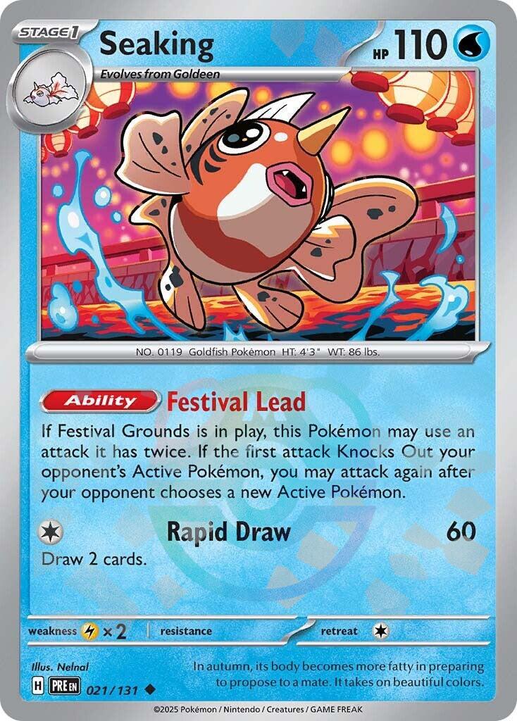 Seaking (021/131) (Master Ball Pattern) [Scarlet & Violet: Prismatic Evolutions] | L.A. Mood Comics and Games