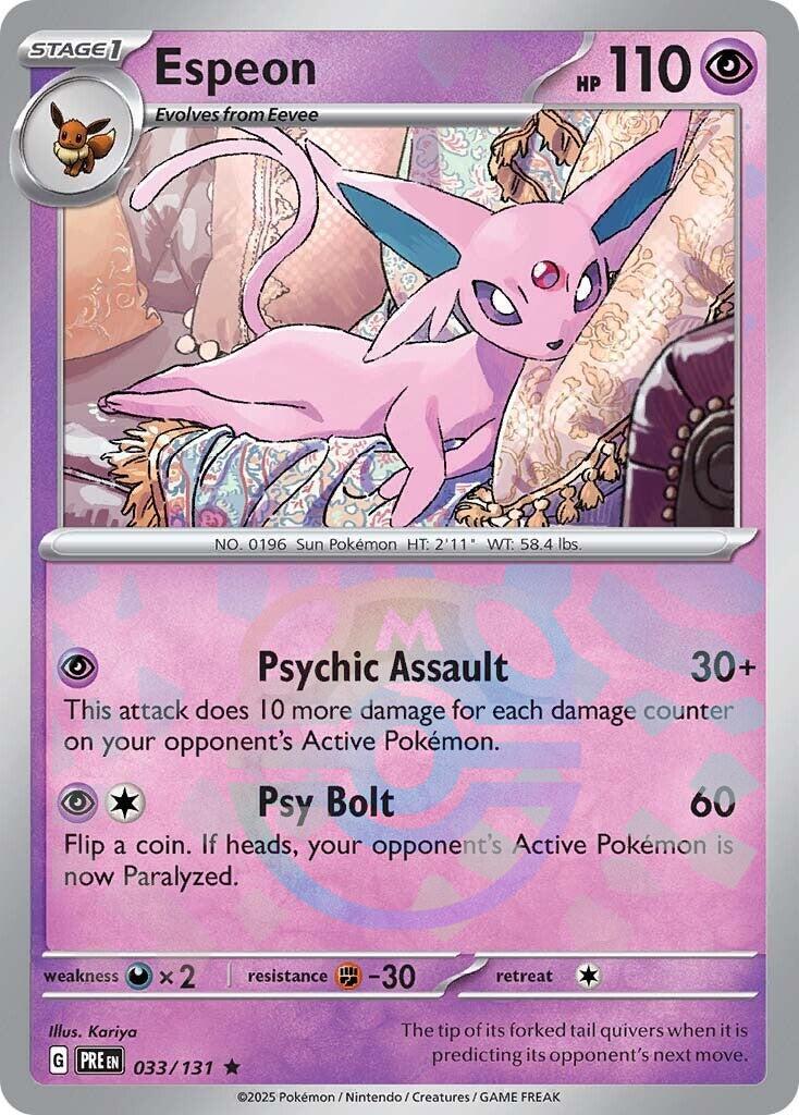 Espeon (033/131) (Master Ball Pattern) [Scarlet & Violet: Prismatic Evolutions] | L.A. Mood Comics and Games