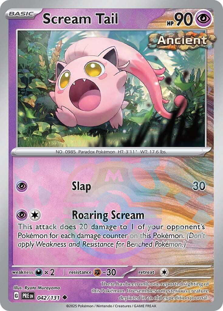 Scream Tail (042/131) (Master Ball Pattern) [Scarlet & Violet: Prismatic Evolutions] | L.A. Mood Comics and Games