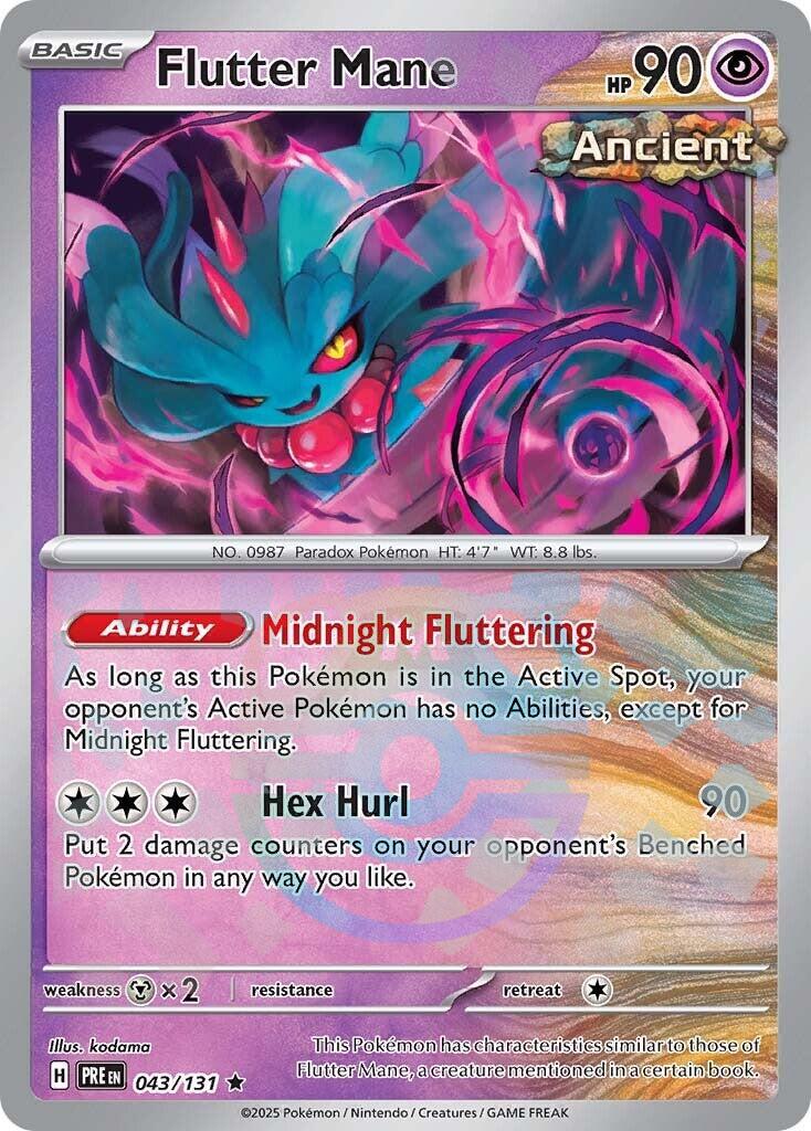 Flutter Mane (043/131) (Master Ball Pattern) [Scarlet & Violet: Prismatic Evolutions] | L.A. Mood Comics and Games
