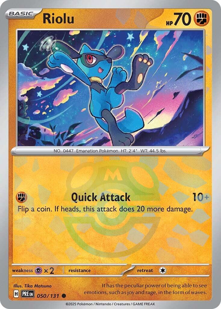 Riolu (050/131) (Master Ball Pattern) [Scarlet & Violet: Prismatic Evolutions] | L.A. Mood Comics and Games