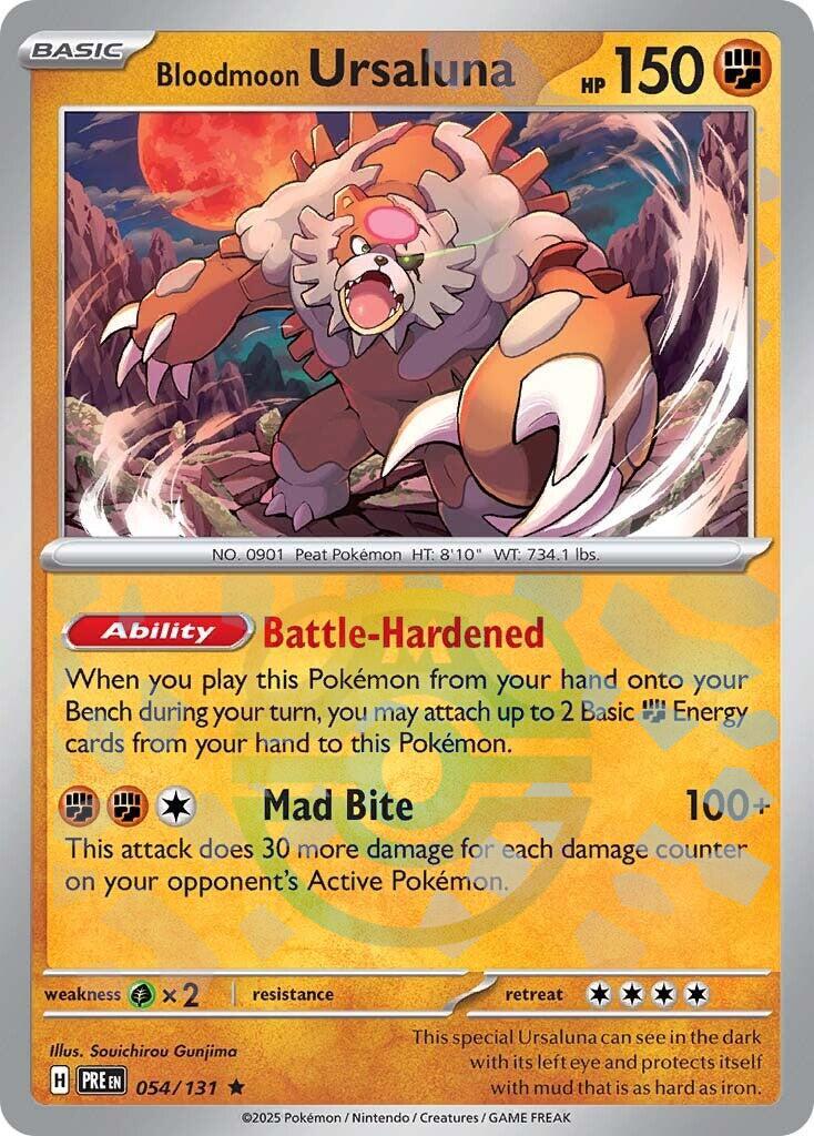 Bloodmoon Ursaluna (054/131) (Master Ball Pattern) [Scarlet & Violet: Prismatic Evolutions] | L.A. Mood Comics and Games