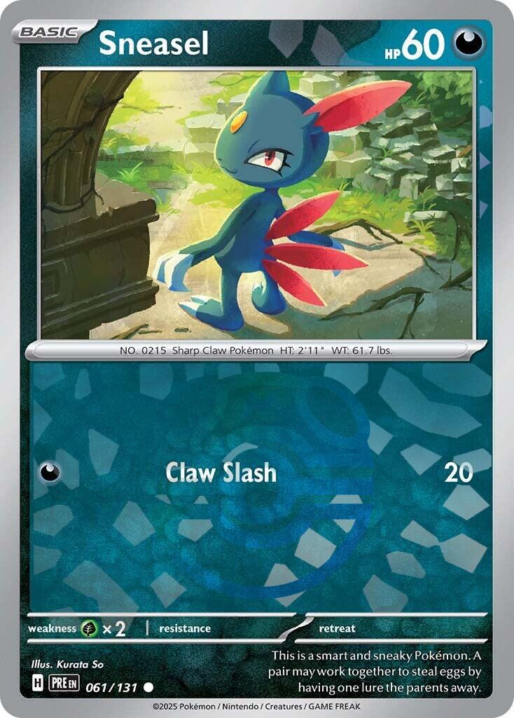 Sneasel (061/131) (Master Ball Pattern) [Scarlet & Violet: Prismatic Evolutions] | L.A. Mood Comics and Games