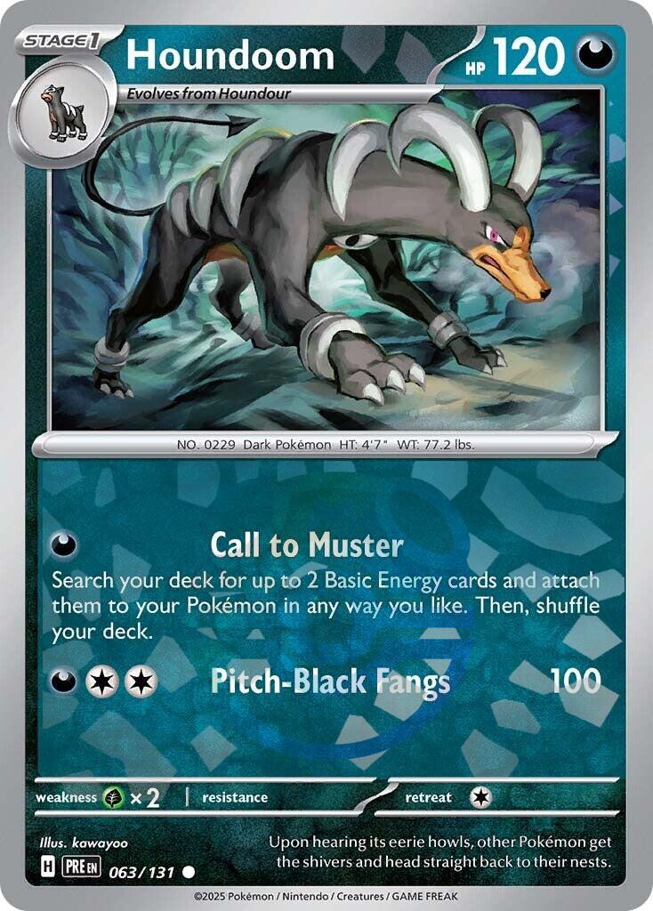 Houndoom (063/131) (Master Ball Pattern) [Scarlet & Violet: Prismatic Evolutions] | L.A. Mood Comics and Games
