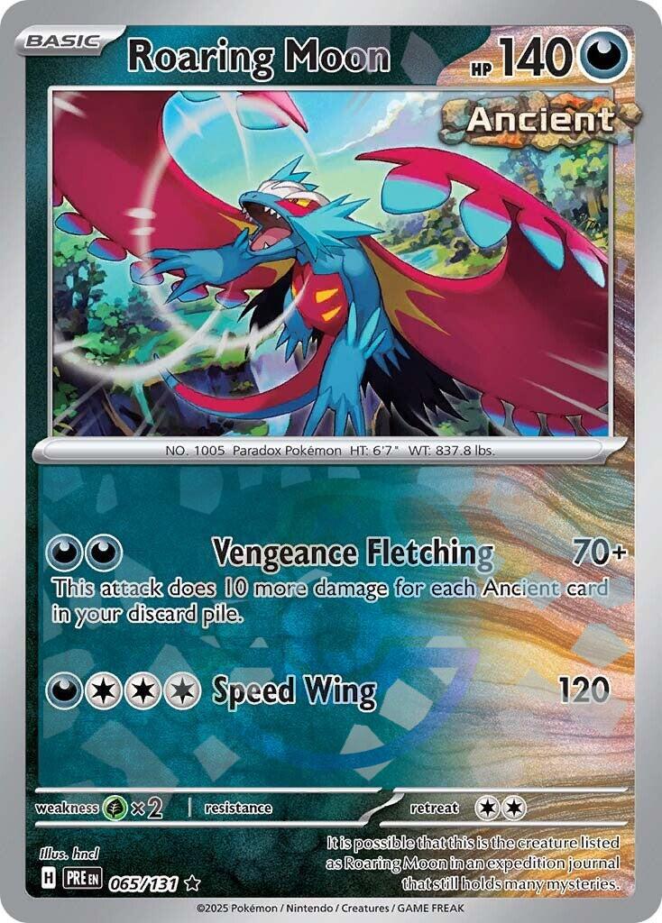 Roaring Moon (065/131) (Master Ball Pattern) [Scarlet & Violet: Prismatic Evolutions] | L.A. Mood Comics and Games