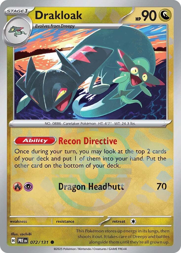 Drakloak (072/131) (Master Ball Pattern) [Scarlet & Violet: Prismatic Evolutions] | L.A. Mood Comics and Games