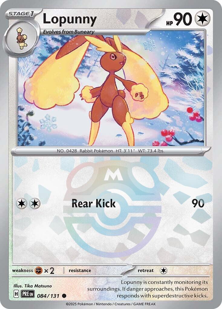 Lopunny (084/131) (Master Ball Pattern) [Scarlet & Violet: Prismatic Evolutions] | L.A. Mood Comics and Games