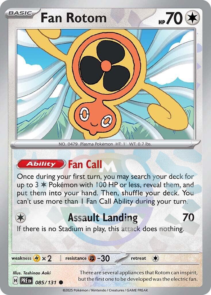 Fan Rotom (085/131) (Master Ball Pattern) [Scarlet & Violet: Prismatic Evolutions] | L.A. Mood Comics and Games