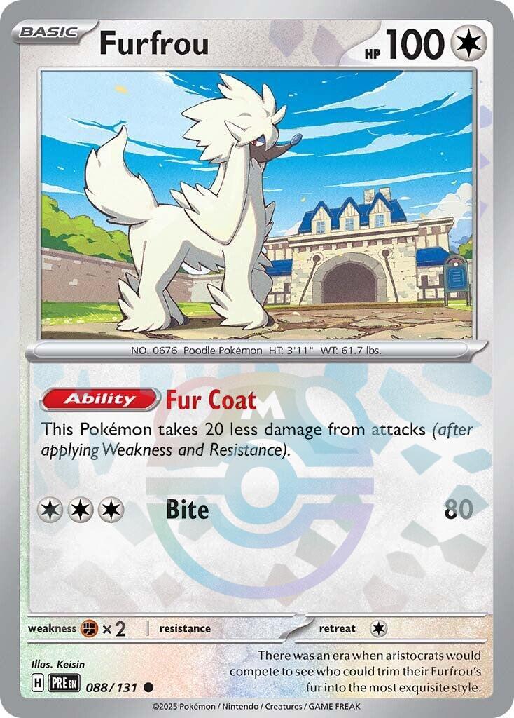 Furfrou (088/131) (Master Ball Pattern) [Scarlet & Violet: Prismatic Evolutions] | L.A. Mood Comics and Games
