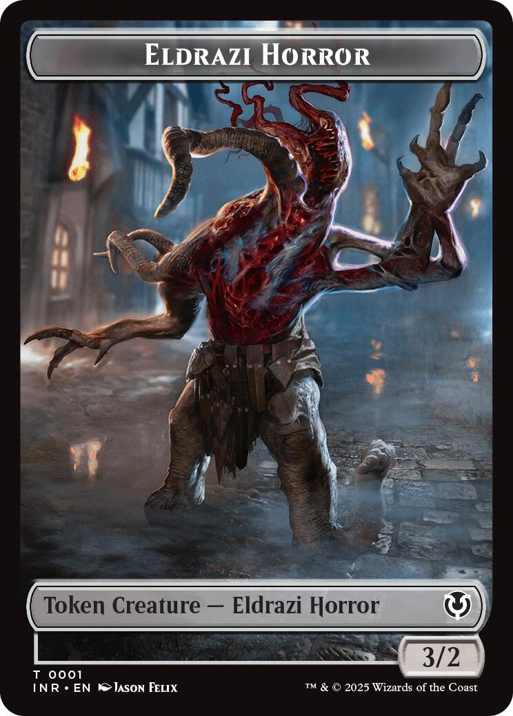 Eldrazi Horror // Human Soldier (0003) Double-Sided Token [Innistrad Remastered Tokens] | L.A. Mood Comics and Games