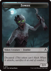 Zombie (0011) // Zombie (0012) Double-Sided Token [Innistrad Remastered Tokens] | L.A. Mood Comics and Games