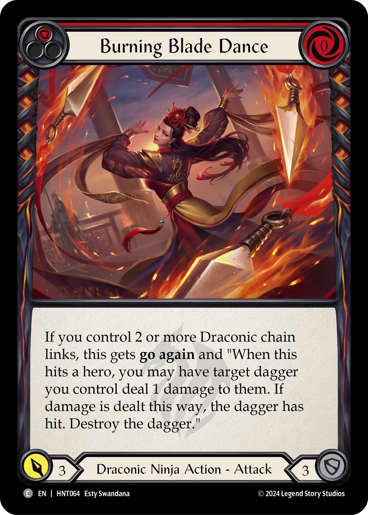 Burning Blade Dance (Red) [HNT064] (The Hunted) | L.A. Mood Comics and Games
