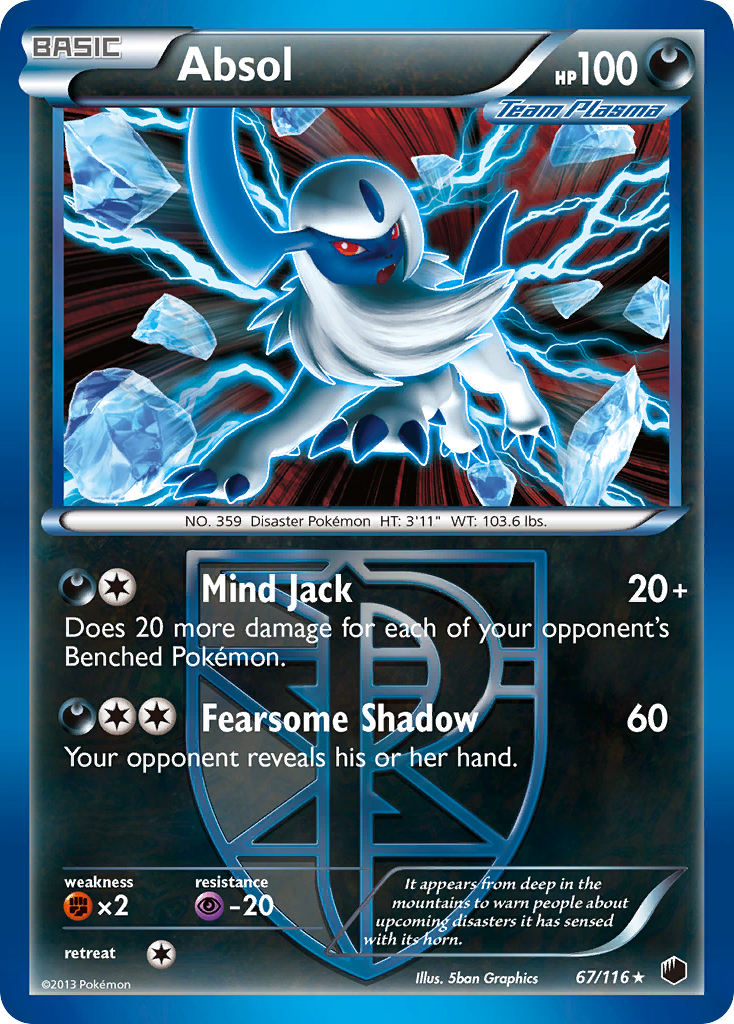 Absol (67/116) [Black & White: Plasma Freeze] | L.A. Mood Comics and Games