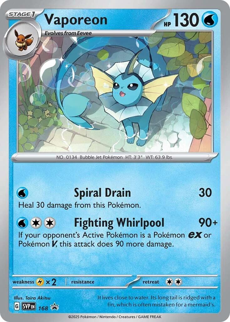 Vaporeon (SVP168) [Scarlet & Violet: Black Star Promos] | L.A. Mood Comics and Games