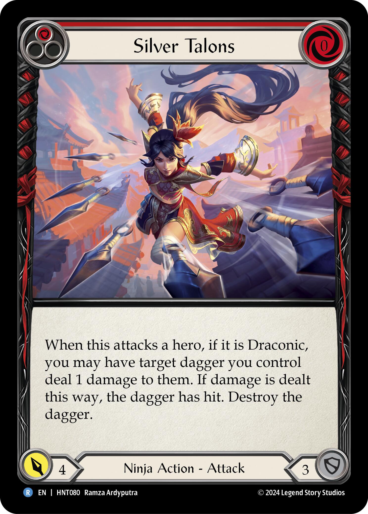Silver Talons (Red) [HNT080] (The Hunted)  Rainbow Foil | L.A. Mood Comics and Games