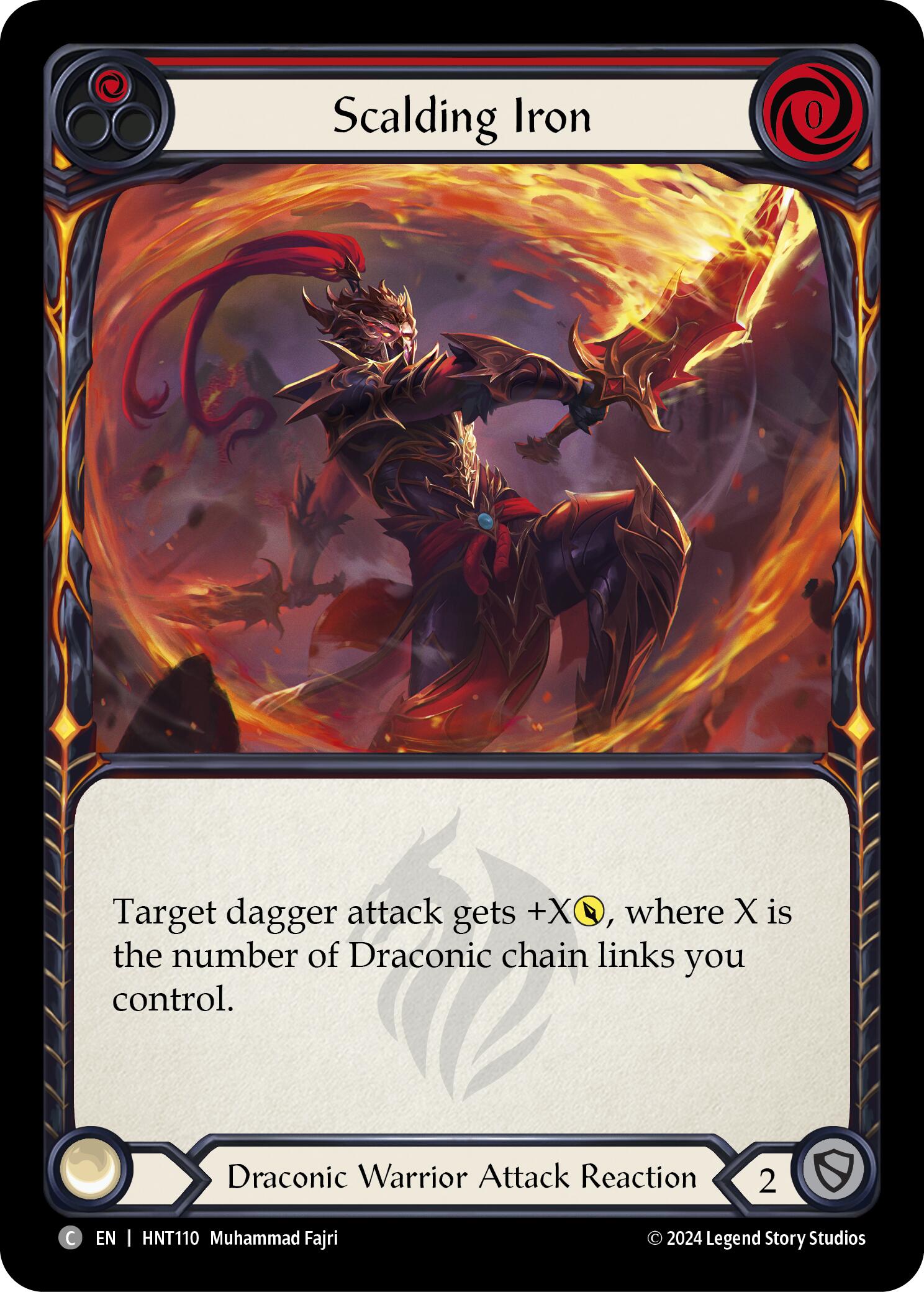 Scalding Iron (Red) [HNT110] (The Hunted)  Rainbow Foil | L.A. Mood Comics and Games