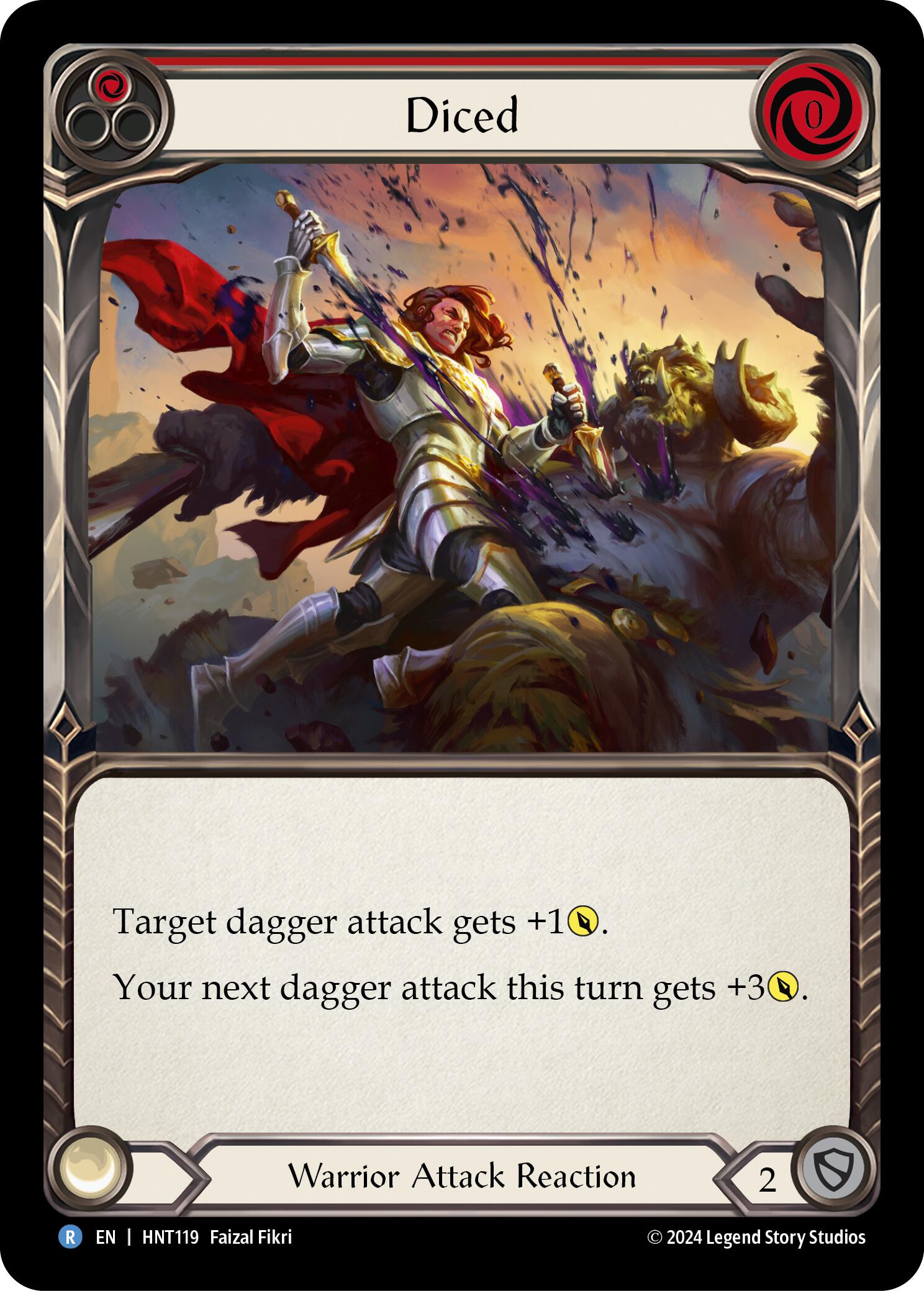 Diced (Red) [HNT119] (The Hunted)  Rainbow Foil | L.A. Mood Comics and Games