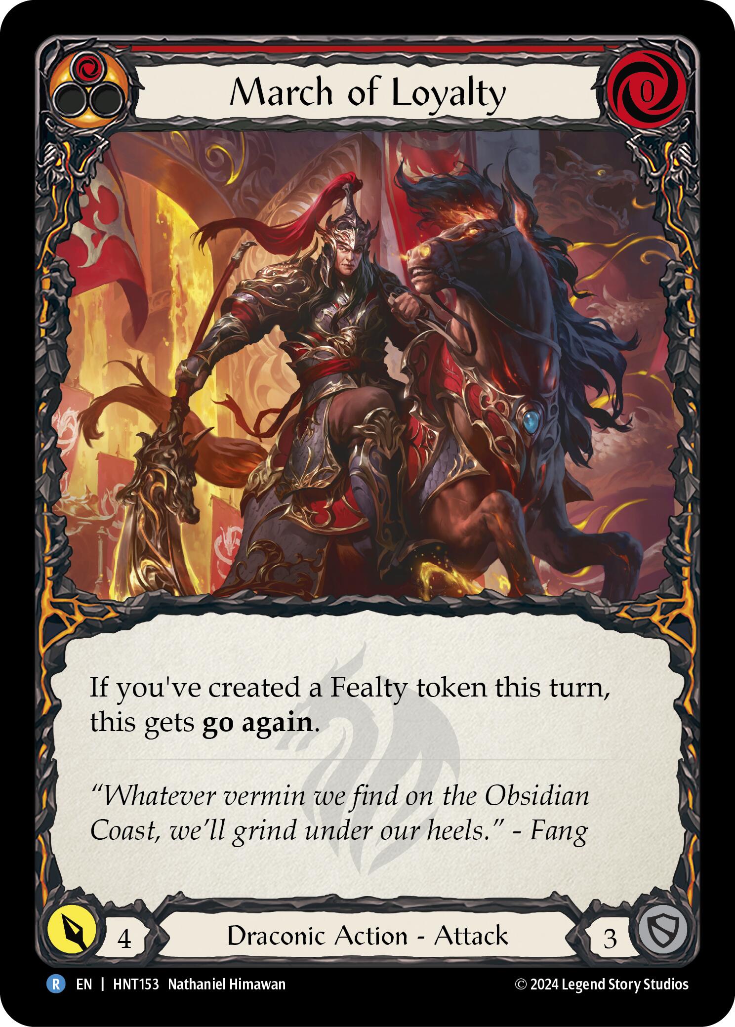 March of Loyalty (Red) [HNT153] (The Hunted)  Rainbow Foil | L.A. Mood Comics and Games
