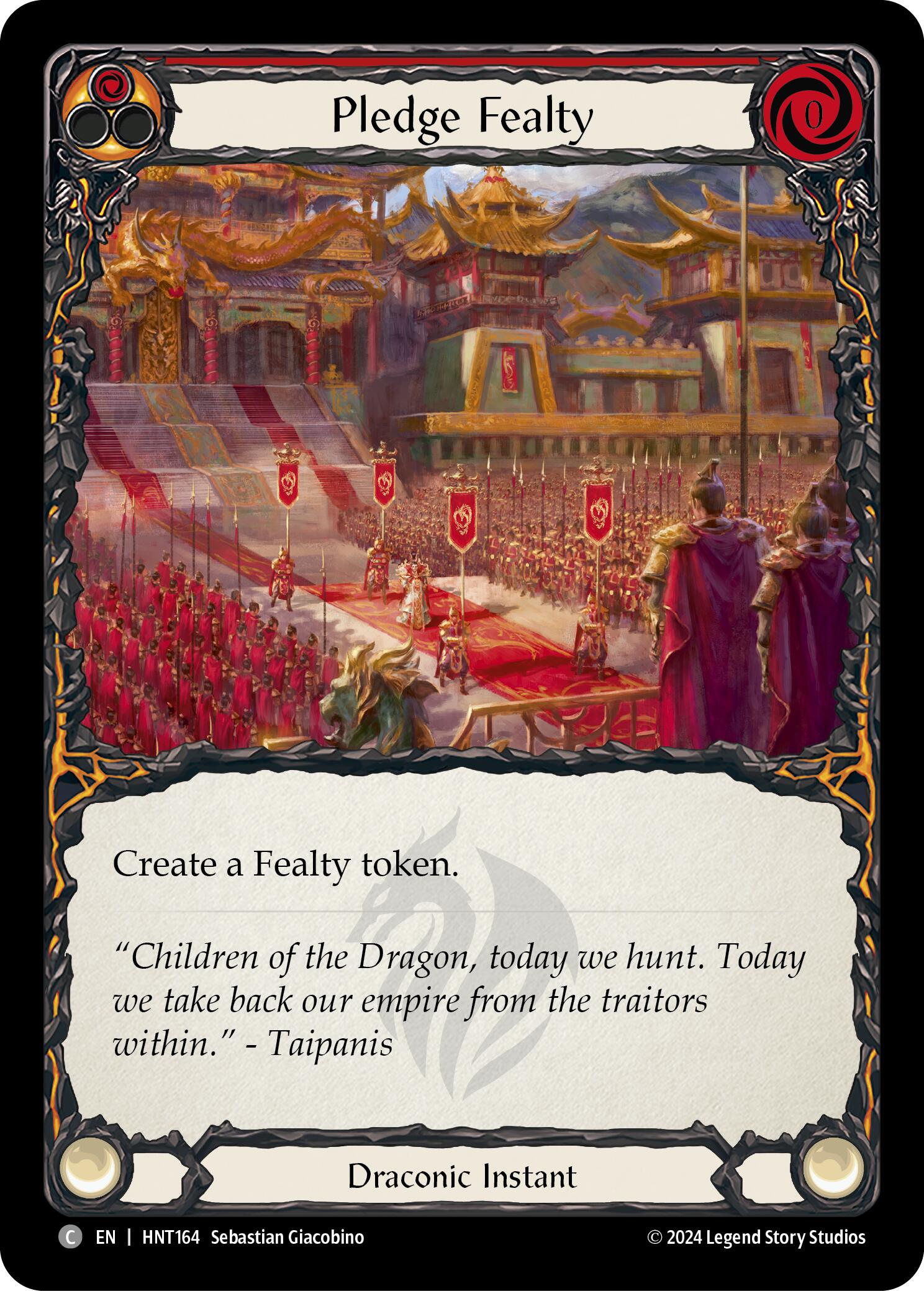 Pledge Fealty (Red) [HNT164] (The Hunted)  Rainbow Foil | L.A. Mood Comics and Games