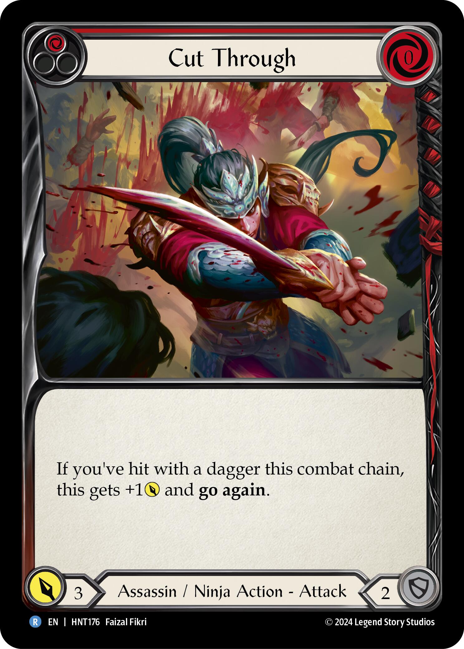 Cut Through (Red) [HNT176] (The Hunted)  Rainbow Foil | L.A. Mood Comics and Games