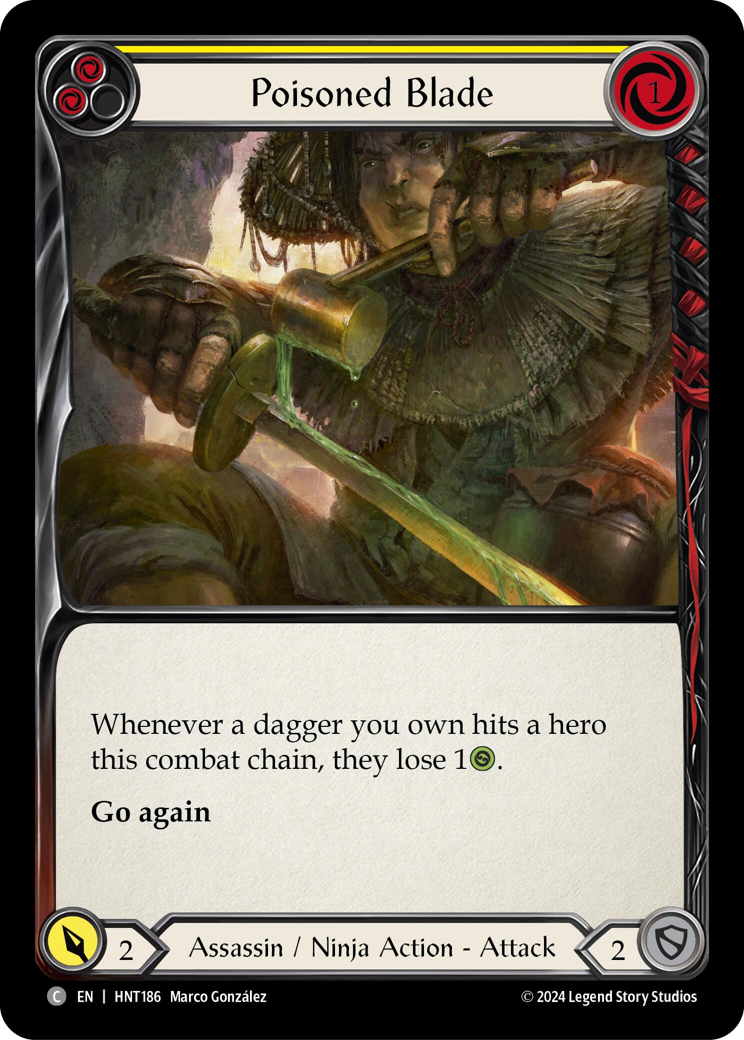 Poisoned Blade (Yellow) [HNT186] (The Hunted)  Rainbow Foil | L.A. Mood Comics and Games
