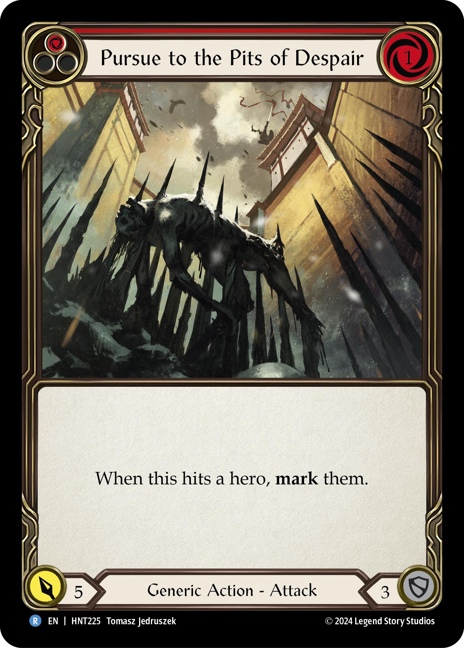Pursue to the Pits of Despair (Red) [HNT225] (The Hunted)  Rainbow Foil | L.A. Mood Comics and Games