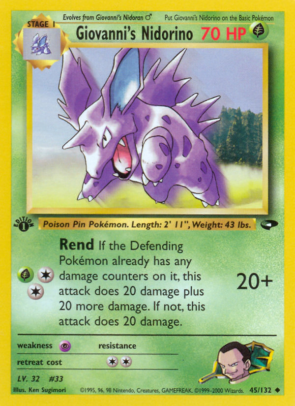 Giovanni's Nidorino (45/132) [Gym Challenge 1st Edition] | L.A. Mood Comics and Games