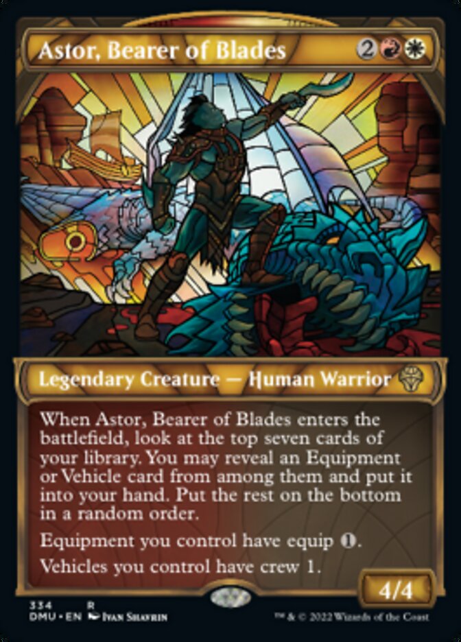 Astor, Bearer of Blades (Showcase Textured) [Dominaria United] | L.A. Mood Comics and Games