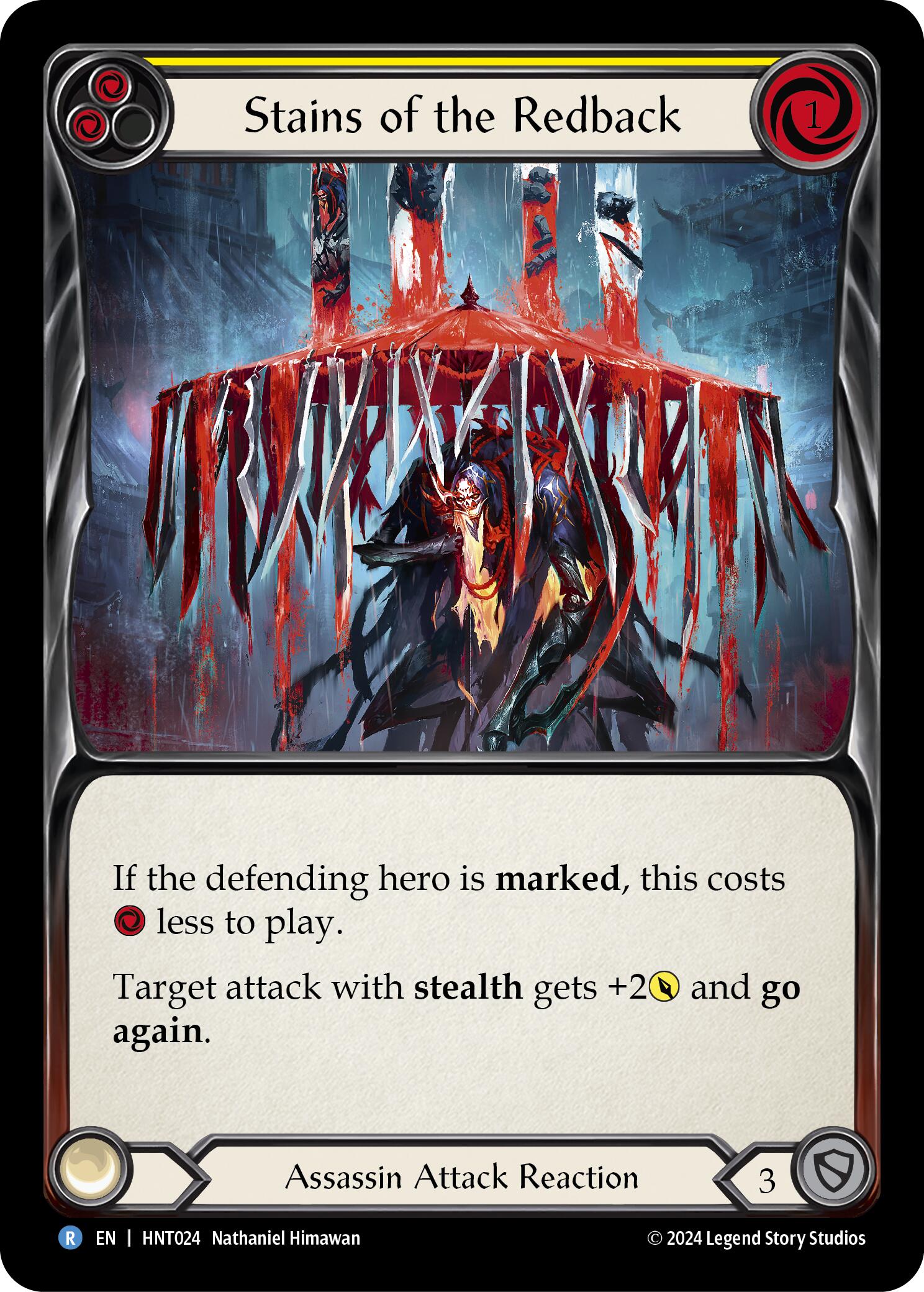 Stains of the Redback (Yellow) [HNT024] (The Hunted)  Rainbow Foil | L.A. Mood Comics and Games