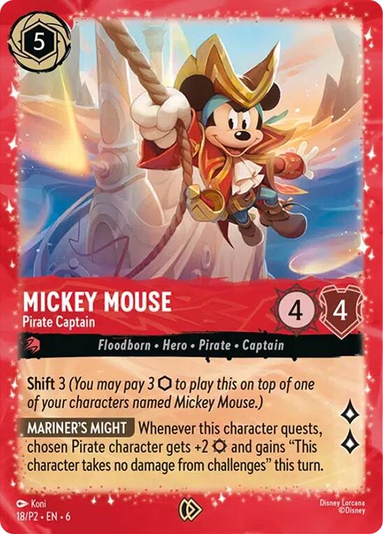 Mickey Mouse - Pirate Captain (18) [Promo Cards] | L.A. Mood Comics and Games