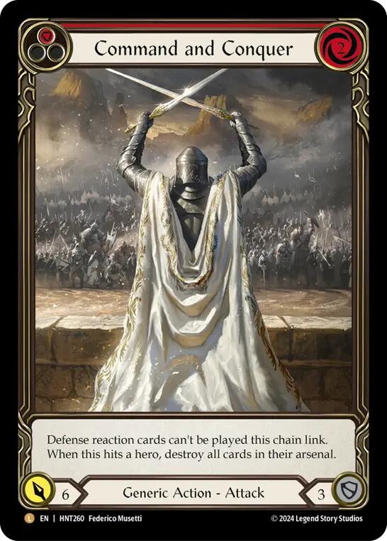 Command and Conquer (Extended Art) [HNT260] (The Hunted)  Rainbow Foil | L.A. Mood Comics and Games
