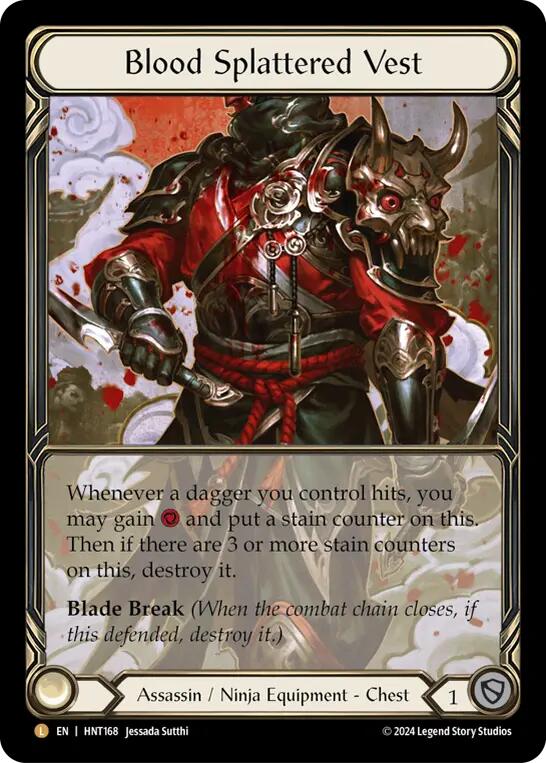 Blood Splattered Vest (Extended Art) [HNT168] (The Hunted)  Cold Foil | L.A. Mood Comics and Games