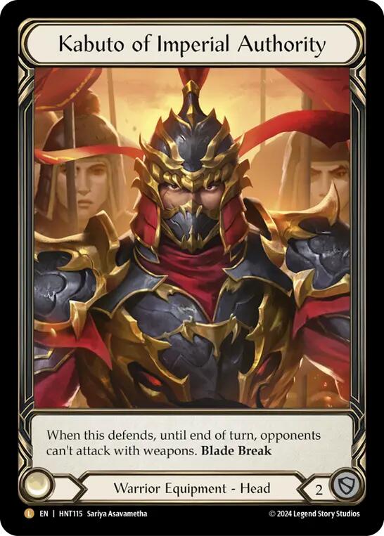 Kabuto of Imperial Authority (Extended Art) [HNT115] (The Hunted)  Cold Foil | L.A. Mood Comics and Games