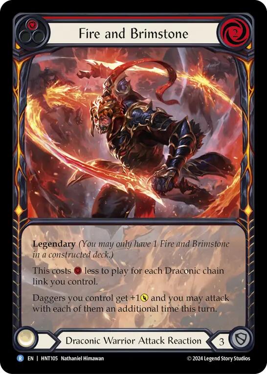 Fire and Brimstone (Extended Art) [HNT105] (The Hunted)  Rainbow Foil | L.A. Mood Comics and Games