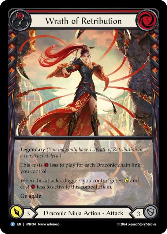Wrath of Retribution (Red) (Extended Art) [HNT061] (The Hunted)  Rainbow Foil | L.A. Mood Comics and Games